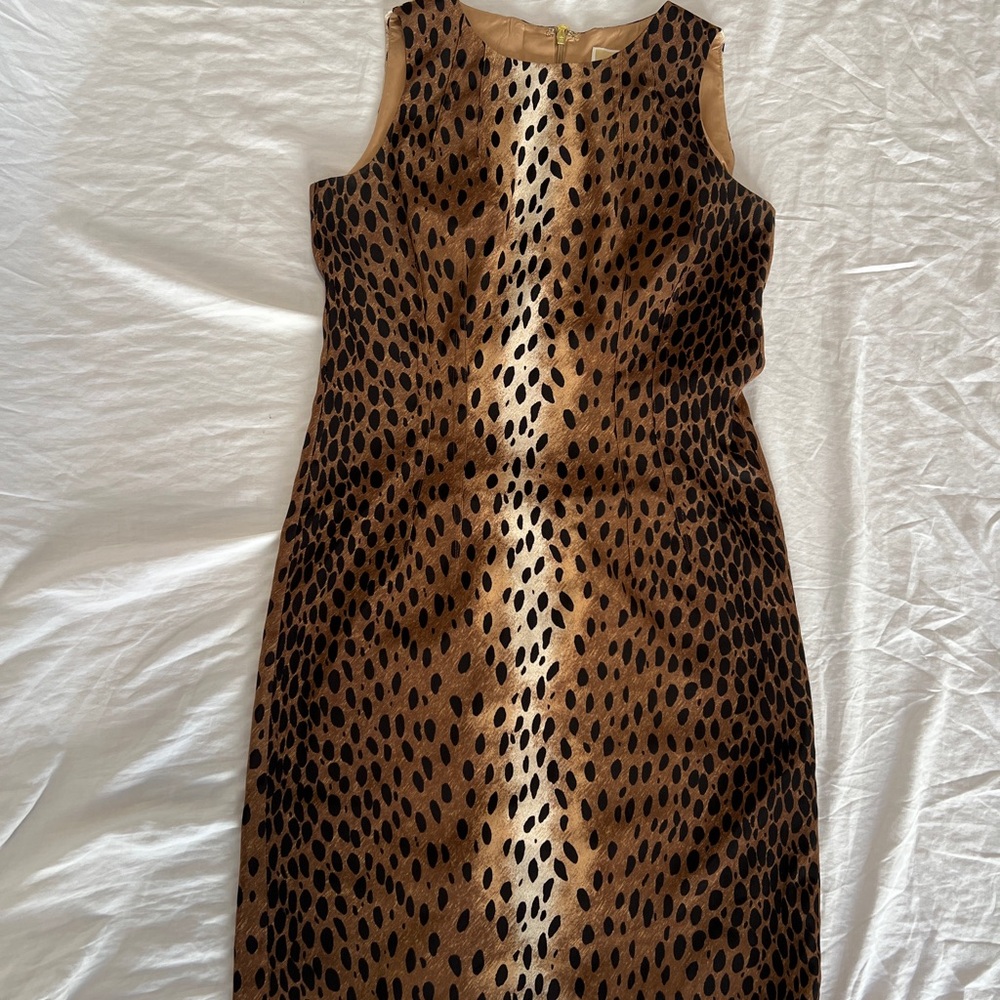 MICHAEL Michael Kors Leopard Print Midi Dress